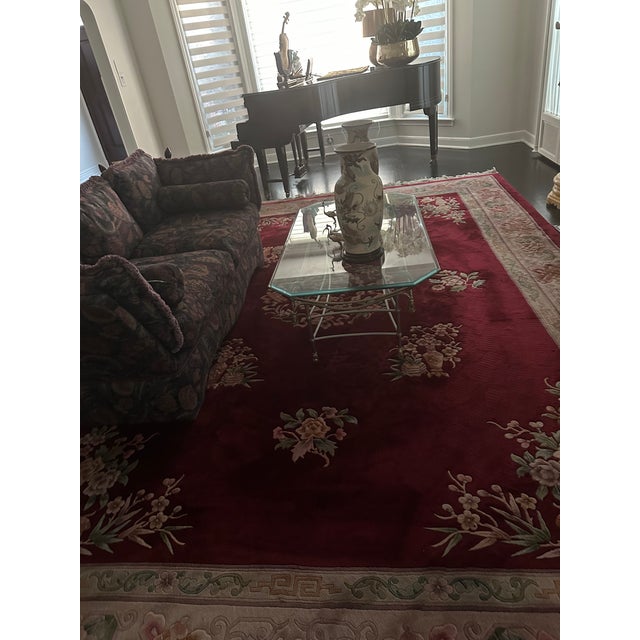 Traditional Vintage Custom-Made Tapestry Couch For Sale - Image 3 of 15