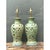 Vintage Cutout Green Ceramic Table Lamps - Pair For Sale - Image 9 of 12