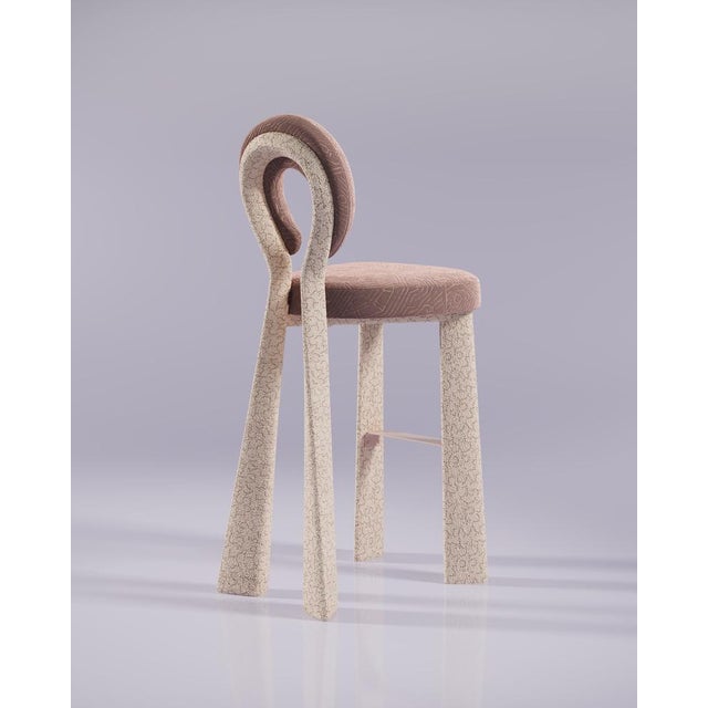 Mary Bar Chair with Upholstered Legs by Ottiu For Sale - Image 10 of 16