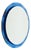 Mid-Century Modern Round Wall Mirror with Blue Frame, 1970s For Sale