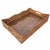 Boho Chic Artifacts Rattan Scallop Rectangular Tray with Glass Insert in Brown For Sale - Image 3 of 3