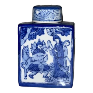 Early 20th Century Antique Chinese Export Porcelain Tea Caddy