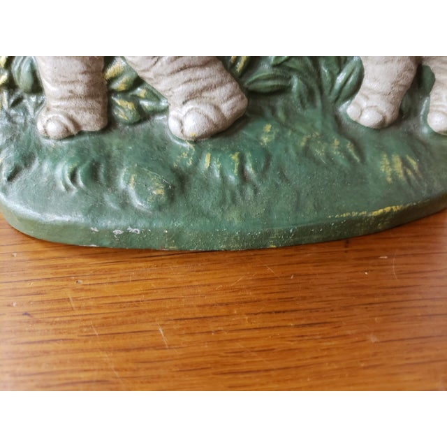 Metal Vintage Cast Iron Elephant Door Stop For Sale - Image 7 of 7