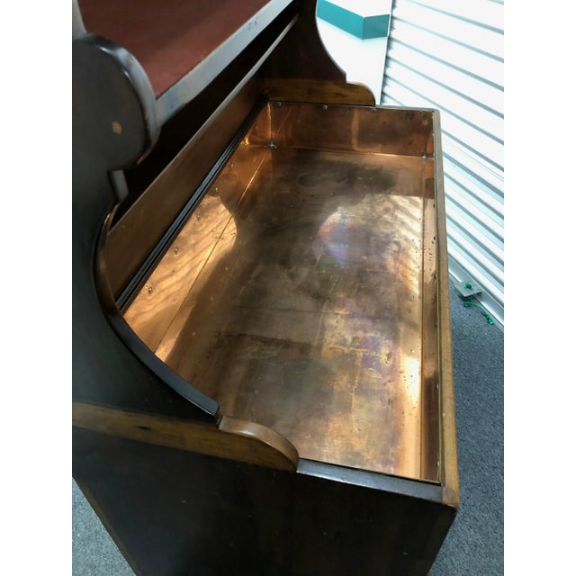 Vintage Dry Sink/Hutch Cabinet With Copper Lining For Sale In Washington DC - Image 6 of 13