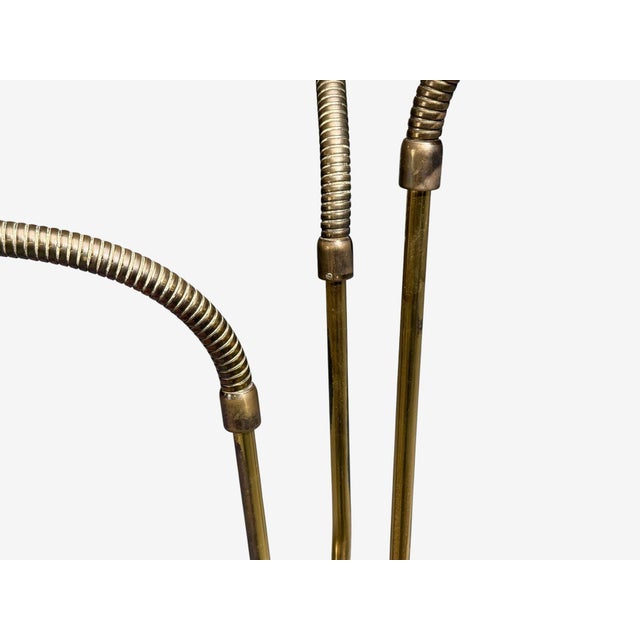 Swedish Modern, Adjustable Floor Lamp, Wood, Metal, Fabric, Sweden, 1950s For Sale - Image 10 of 15