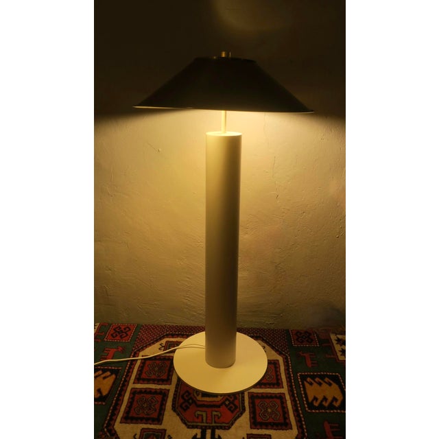 Metal Floor Lamp with Brass Shade by Peter Preller for Tecta, 1980s For Sale - Image 7 of 8