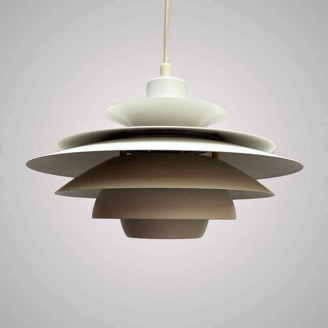 Metal Vintage Pendant Lamps from Jeka Metaltryk, 1970s, Set of 2 For Sale - Image 7 of 8
