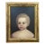 Antique 18th Century English George III Primitive Folk Art Oil Painting - Portrait of a Young Boy in Gilt Wood Frame Circa 1790 For Sale