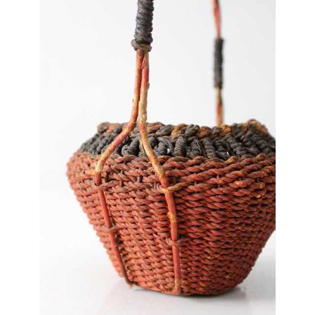 Antique Southeast Asian Folk Art Basket For Sale - Image 10 of 14