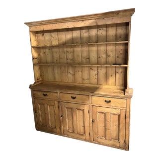English Pine Kitchen Dresser, Late 19th Century. For Sale
