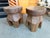 Mid-Century Modern Pair of Brutalist Massive Wood Mushroom Stools. Italy, 1960s For Sale - Image 10 of 13