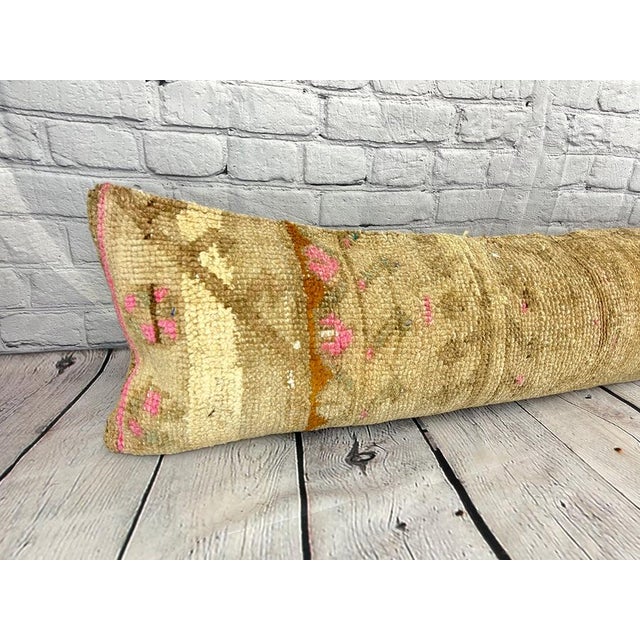 12 x 46 Lumbar Rug Pillow Artisanal Flair Turkish Pillow Cushion Cover For Sale In Houston - Image 6 of 7