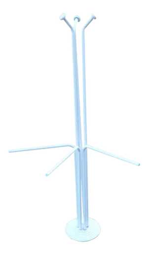 20th Century Italian Architectural Space Age White Enamel Coat Rack