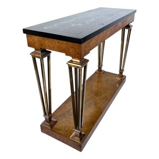 Art Deco Style Marble Top Console For Sale