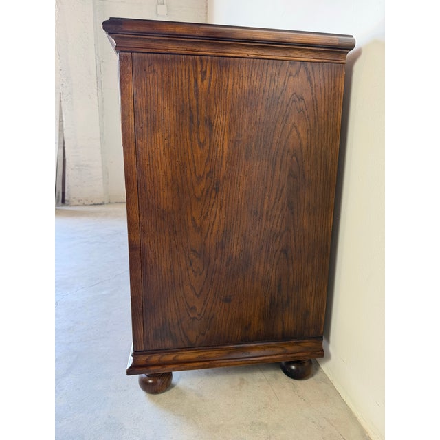 1970 Henredon Traditional English Brutalist Style Folio Nine-Drawer Triple Dresser For Sale - Image 11 of 17