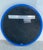 Metal 1980s Electric Blue Metal Framed Wall Mirror For Sale - Image 7 of 10