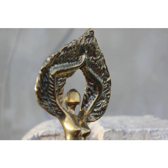 Metal Bronze Goddess Statue, 1950s For Sale - Image 7 of 10