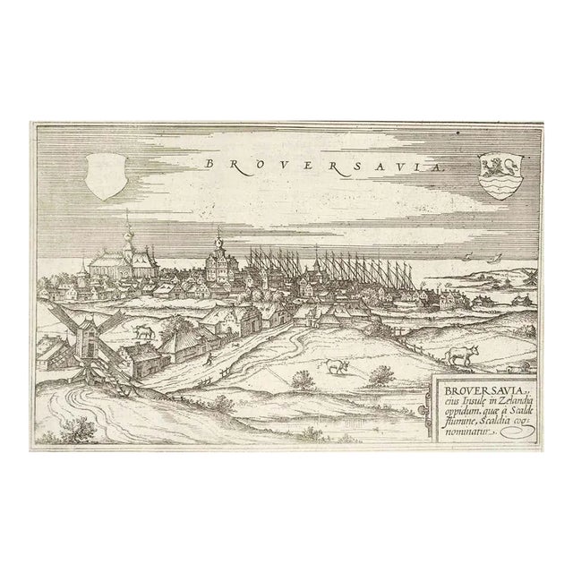 Broversavia, Map from ''Civitates Orbis Terrarum'' - by F.Hogenberg - 1575 1575 For Sale