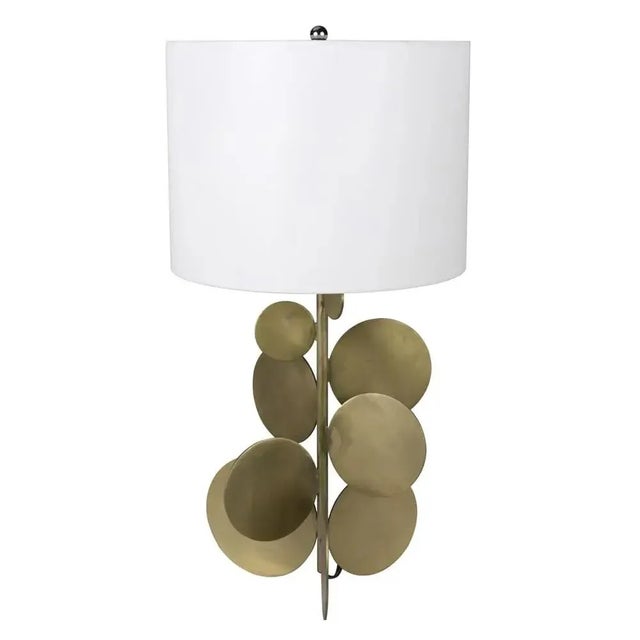 Noir NOIR Vadim Table Lamp with Shade, Metal with Brass Finish For Sale - Image 4 of 6