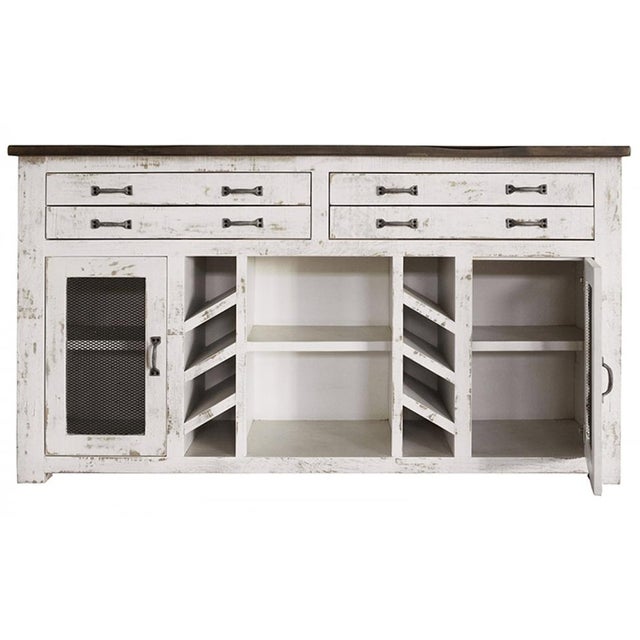 Greenview Display & Store Sideboard With Wine Rack - 70" For Sale In Chicago - Image 6 of 7