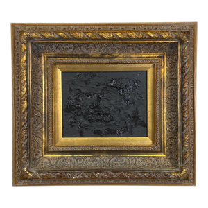 Creation - Black on Black Mixed Media Painting by Stephen Hansrote