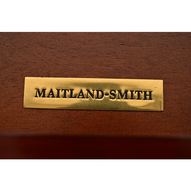 Red Maitland Smith English Regency Chinoiserie Hand-Painted Red Lacquered Console Table For Sale - Image 8 of 14