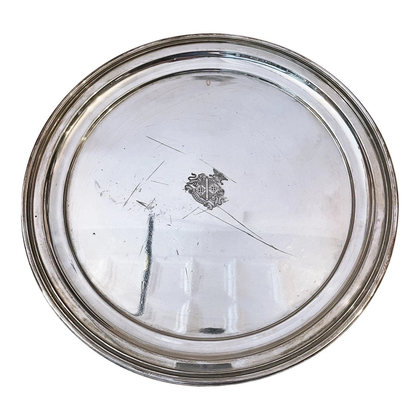 1926 Silver Plated Tray From the Berkshire Hotel Nyc Chairish