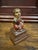 Wood 18th Century Polychromed Wooden Santos Sculpture- Christ Child Holding a Sparrow- On Stand For Sale - Image 7 of 10