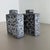 Pottery Fat Lava Cubic Vases in Black-White from Jopeko, Germany, 1970s, Set of 2 For Sale - Image 16 of 18