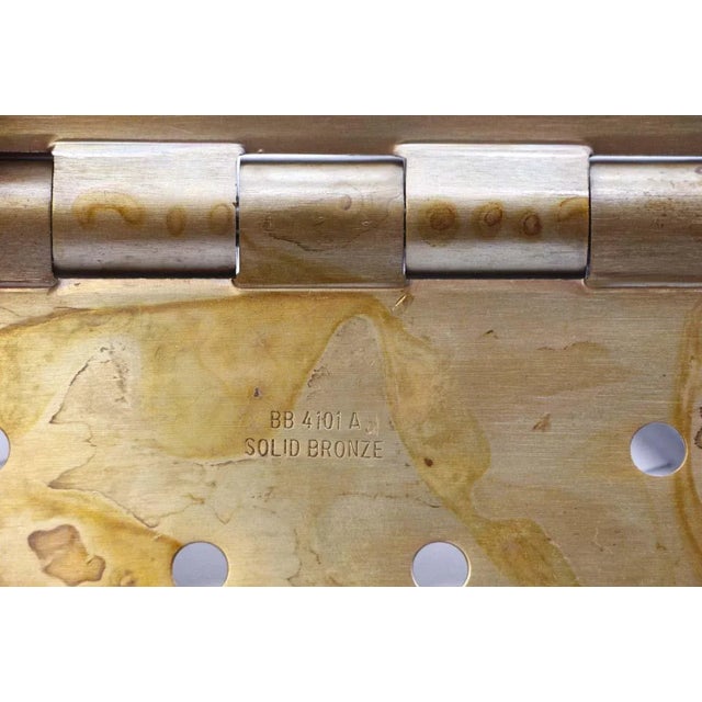Set of 3 Lawrence Late 20th Century Ball Bearing Brass Butt Door Hinges For Sale - Image 6 of 6