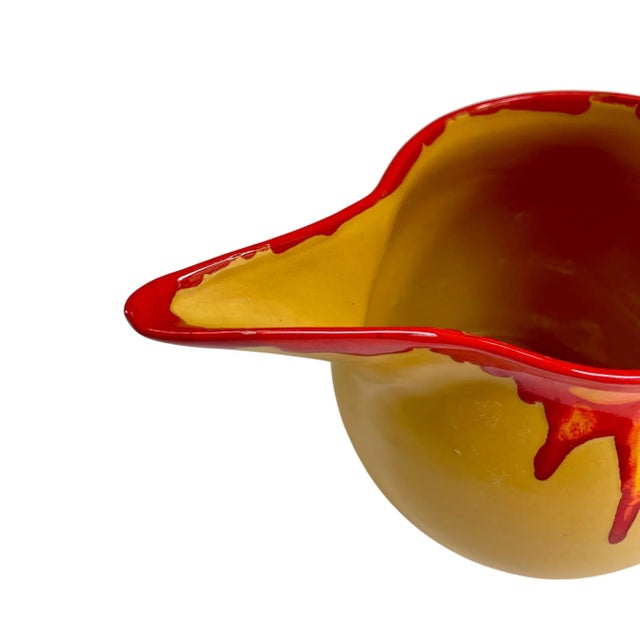 1950s Midcentury Italian Drip Glaze Ceramic Pitcher For Sale - Image 12 of 14