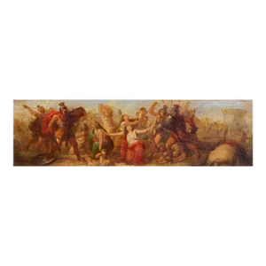 Pair Italian Oil Paintings Grand Tour Roman Scenes Annibale Gatti 19th Century