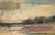 Mid Century Modern Farmhouse Landscape in Watercolor and Ink on Paper by Robin Gay McCline For Sale - Image 4 of 8