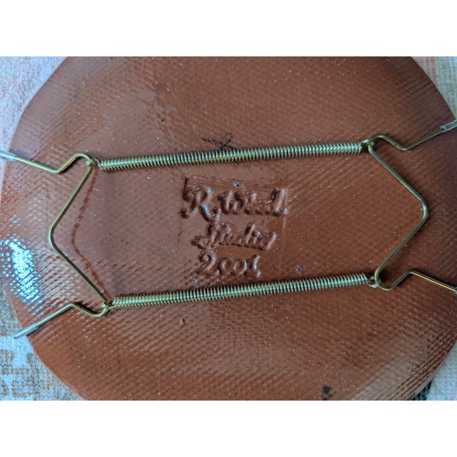 Vintage 1990s R Wood Pottery Plates - Set of 3 For Sale - Image 11 of 14
