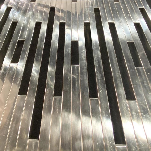 Large Sculptural Stainless Steel Coffee Table, 1970s For Sale - Image 16 of 18