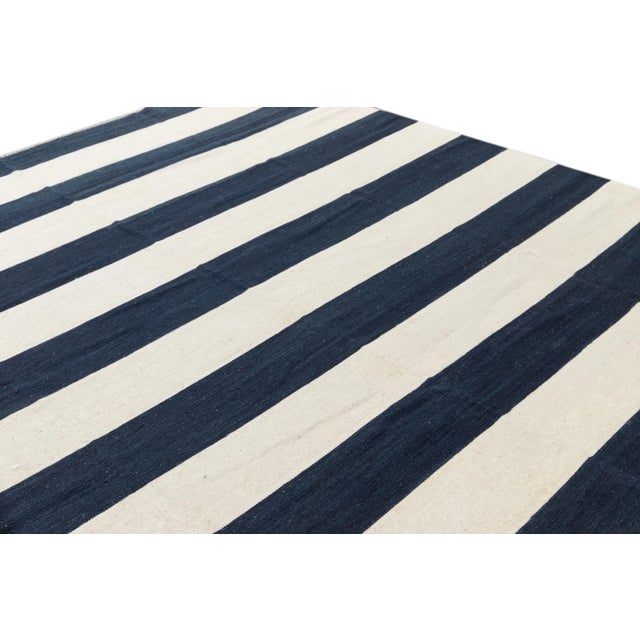 21st Century Modern Flat-Weave Kilim Rug For Sale - Image 9 of 11