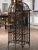 Black Mid-Century French Iron Sixty-Eight Bottle Wine Rack With Lock and Keys For Sale - Image 8 of 9