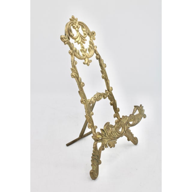 Art Nouveau Charming Vintage Brass Easel For Sale - Image 3 of 7