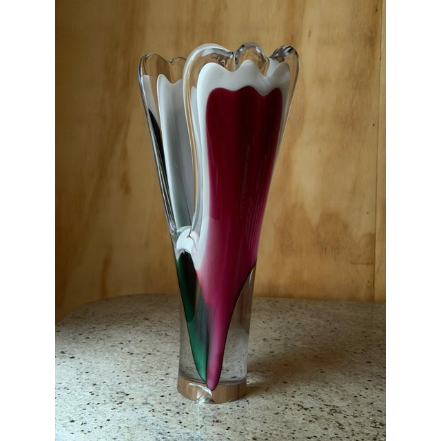 Coquille Vase in Art Glass from Flygsfors, Sweden, 1950s-1960s For Sale - Image 13 of 14