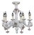 Porcelain Chandelier with 6 Arms, Italy, 1950s For Sale