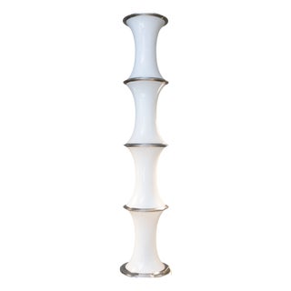 Floor Lamp in Opal Glass and Steel, 1970 For Sale