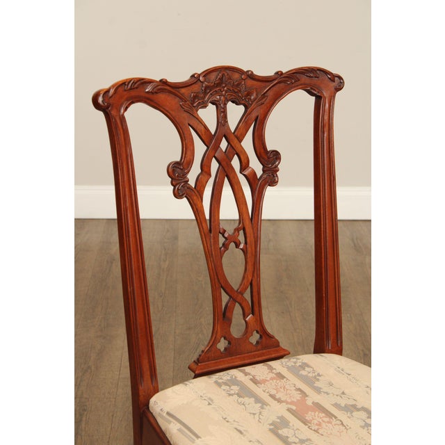 E.J. Victor Chippendale Style Set of Ten Mahogany Dining Chairs For Sale In Philadelphia - Image 6 of 12
