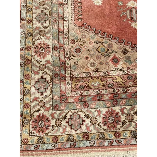 Red Vintage Wool Turkish Rug, 1980s For Sale - Image 8 of 17