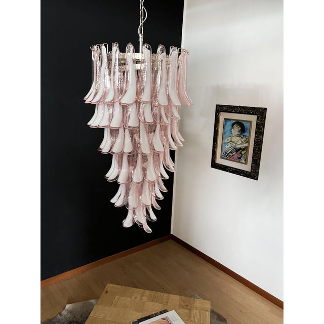 Large Italian Murano Glass Spiral Chandelier, 1990 For Sale - Image 15 of 18