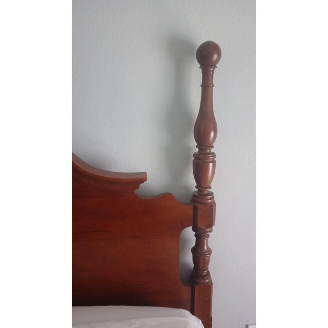Vintage Keller Solid Charry Queen Headboard, Footboard and Rails For Sale - Image 10 of 13