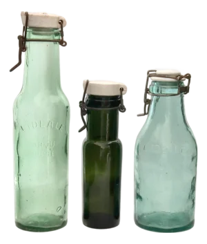 Antique French Swing Top Food Storage Bottles