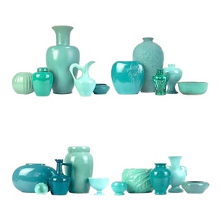 Top 20 Shades of Jade Vintage Ceramics Instant Collection For Sale