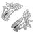 Late 20th Century Pair of 18K White Gold Designer Diamond Flower French Clip Earrings For Sale
