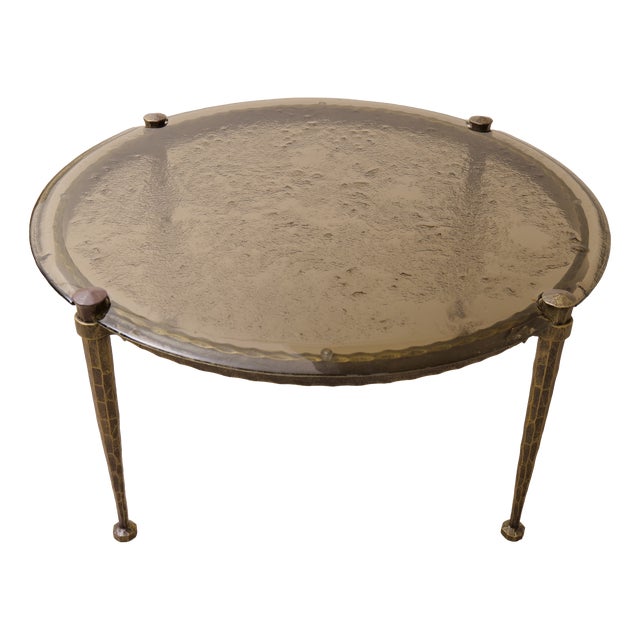 Large Round Brutalist Table in the style of Lothar Klute, 1980s For Sale