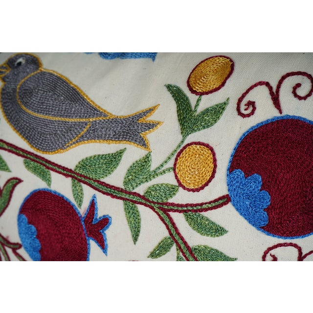 1990s Suzani Bedding Pillow Cover For Sale - Image 5 of 6